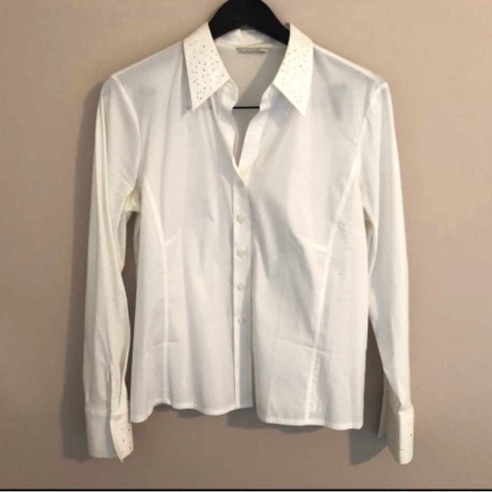 Vintage Crystal Embellished Long Sleeve Shirt 14